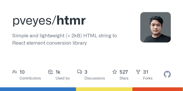 Gambar Open Graph untuk https://github.com/pveyes/htmr