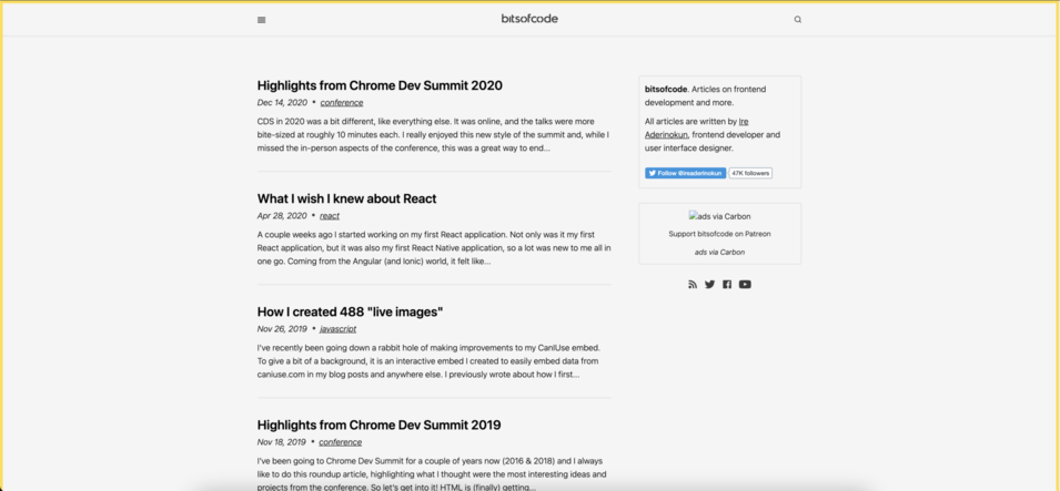 Screenshot of https://bitsofco.de